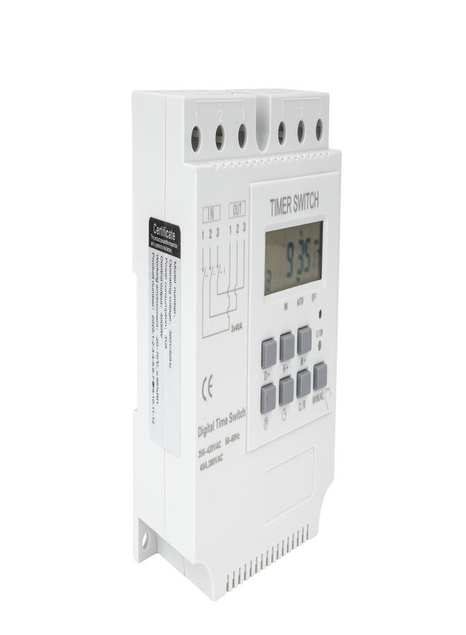 MAXWELL 3‑Phase Digital Time Switch | Weekly Programmable | LCD Display |Flush Mount | 230V - Image 2